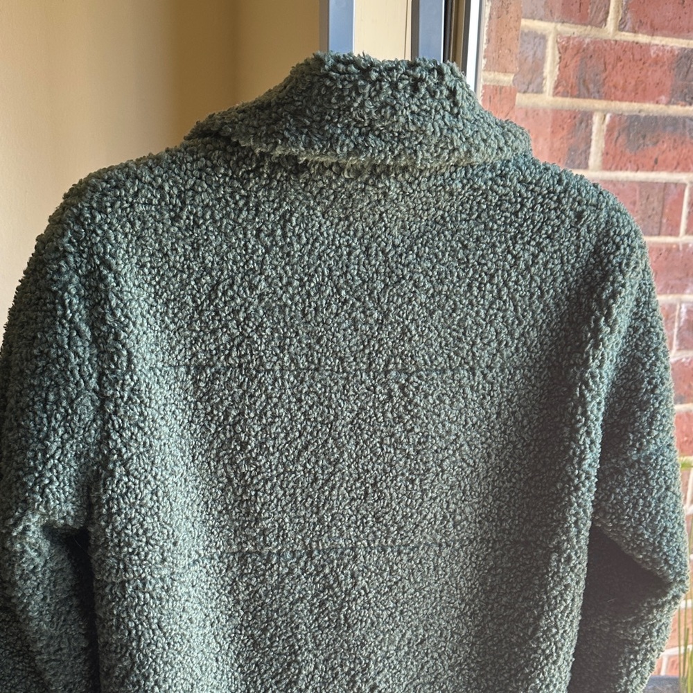 Monrow Forest Green Teddy Jacket - Picture 11 of 14